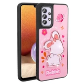 Zore Galaxy ile uyumlu A32 4G Kılıf Parlayan Kabartmalı İkonik Figürlü Amas Silikon Kapak - 9