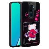 Zore Oppo ile uyumlu A5 2020 Kılıf Parlayan Kabartmalı İkonik Figürlü Amas Silikon Kapak - 11