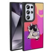 Zore Galaxy ile uyumlu S24 Ultra Kılıf Parlayan Kabartmalı İkonik Figürlü Amas Silikon Kapak - 10