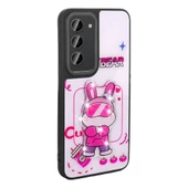 Zore Galaxy ile uyumlu S23 Kılıf Parlayan Kabartmalı İkonik Figürlü Amas Silikon Kapak - 5