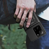 Zore Xiaomi ile uyumlu Mi 13T Kılıf Magnetik Standlı Kamera Korumalı Sürgülü Vega Kapak - 6