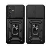 Zore Galaxy ile uyumlu A54 Kılıf Magnetik Standlı Kamera Korumalı Sürgülü Vega Kapak - 9