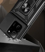 Zore Xiaomi ile uyumlu Mi 13T Kılıf Magnetik Standlı Kamera Korumalı Sürgülü Vega Kapak - 2