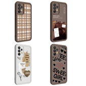 Zore Galaxy ile uyumlu A32 4G Kılıf Kamera Korumalı Baskılı Arka Yüzey Klas Kapak - 9