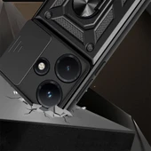 Zore İnfinix ile uyumlu Hot 30i Kılıf Magnetik Standlı Kamera Korumalı Sürgülü Vega Kapak - 2