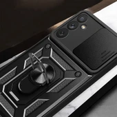Zore Galaxy ile uyumlu A34 Kılıf Magnetik Standlı Kamera Korumalı Sürgülü Vega Kapak - 7