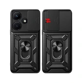 Zore İnfinix ile uyumlu Hot 30i Kılıf Magnetik Standlı Kamera Korumalı Sürgülü Vega Kapak - 10