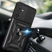 Zore Galaxy ile uyumlu A34 Kılıf Magnetik Standlı Kamera Korumalı Sürgülü Vega Kapak - 3
