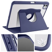 Zore Apple ile uyumlu iPad Pro 11 2024 Kılıf Termik Kalem Bölmeli Dönebilen Standlı Kılıf thumbnail 5