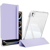 Zore ​​​Apple ile uyumlu iPad Pro 11 2024 Kılıf Magnetik Ayrılabilen Airbagli Sliding Tablet Kılıfı thumbnail 8