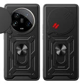 Zore Xiaomi ile uyumlu Mi 14 Ultra Kılıf Magnetik Standlı Kamera Korumalı Sürgülü Vega Kapak - 2