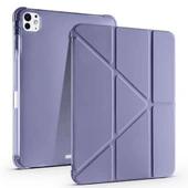 Zore Apple ile uyumlu iPad Pro 11 2024 Kılıf Tri Folding Kalem Bölmeli Standlı Kılıf - 8