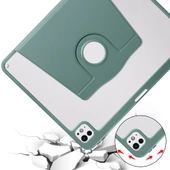 Zore Apple ile uyumlu iPad Pro 13 2024 Kılıf Termik Kalem Bölmeli Dönebilen Standlı Kılıf thumbnail 5