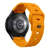 Zore Galaxy ile uyumlu Watch 5 44mm KRD-116 20mm Futbol Desenli Spor Tasarımlı Silikon Kordon - 12