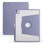 Zore Apple ile uyumlu iPad Pro 13 2024 Kılıf Termik Kalem Bölmeli Dönebilen Standlı Kılıf thumbnail 8