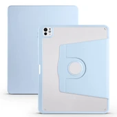 Zore Apple ile uyumlu iPad Pro 13 2024 Kılıf Termik Kalem Bölmeli Dönebilen Standlı Kılıf thumbnail 12