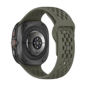 Zore Galaxy ile uyumlu Watch Ultra 47mm KRD-119 Delikli Tasarım Silikon Kordon - 11