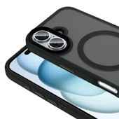 Zore Apple ile uyumlu iPhone 16 Plus Kılıf Mat Arka Yüzey Wireless Şarj Özellikli Flet M-safe Kapak thumbnail 12