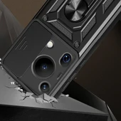 Zore Huawei ile uyumlu Pura 70 Ultra Kılıf Magnetik Standlı Kamera Korumalı Sürgülü Vega Kapak - 2