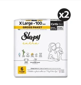 Sleepy Extra Günlük Aktivite 6 Numara X Large 200'lü Bebek Bezi thumbnail 1