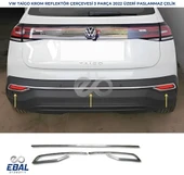 Volkswagen Taigo Krom Reflektör Çerçevesi 3 Parça 2022 ve Üzeri Paslanmaz Çelik thumbnail 1