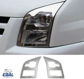 Ford Transit Uyumlu Krom Far Çerçevesi 2 Parça 2006-2014 Paslanmaz Çelik - 1