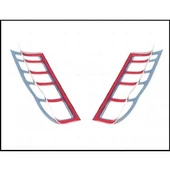 Ford Transit Uyumlu Krom Stop Çerçeve 2 Parça 2000-2014 Paslanmaz Çelik thumbnail 3