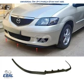 Universal Cupra Ön Lip Mat Siyah ABS 3 Parça Tüm Araçlara Uyumlu - 1