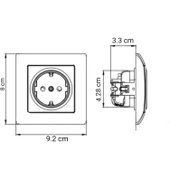 Ovivo Quantum Siyah ZİL Anahtarı LİGHT (Kapı 0tomatiği) Çerçeve Hariçtir. - 2