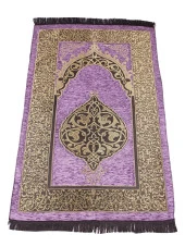Lüks Osmanlı Şönil Seccade - 0170 - Lila Renk thumbnail 1
