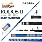 Portfish Rodos 420 cm 100-200g Atarlı Karbon Surf Olta Kamışı - 2