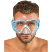 Cressi Liberty Triside Yetişkin Dalış Maskesi Şeffaf-Mavi thumbnail 7