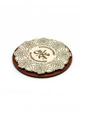 10 Adet Gül Desenli Hz. Muhammed (s.a.v) Lafızlı Ahşap Magnet Mevlidi Nebi Hediyeliği thumbnail 2