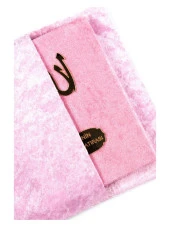 Kadife Kaplı Yasin Kitabı - Çanta Boy - İsme Özel Plakalı - Tesbihli - Keseli - Kutulu - Pembe Renk - Mevlit Hediyeliği thumbnail 3