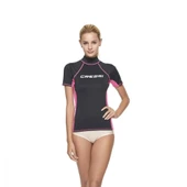 Cressi Lady Kısa Kollu Siyah-Pembe Yetişkin Rash Guard Large - 4