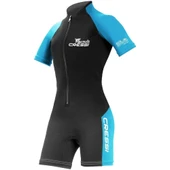 Cressi Tiburon Lady 2 mm Siyah-Açık Mavi Shorty Dalış Elbisesi XLarge - 3