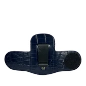 Hakiki Deri Stetoskop Tutucu Organizer Holder Kroko Lacivert thumbnail 3