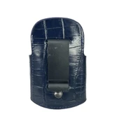 Hakiki Deri Stetoskop Tutucu Organizer Holder Kroko Lacivert thumbnail 4