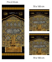 Minber Perdesi - Storlu Perde - Kabe Kapısı Desenli - 3'lü Set - 1