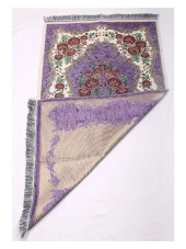 Lüks Gülce Şönil Seccade - 0260 - Lila Renk thumbnail 2