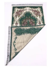 Lüks Gülce Şönil Seccade - 0260 - Koyu Yeşil Renk thumbnail 2