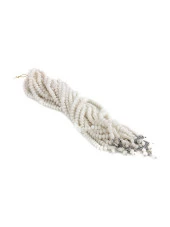 Kristal Görünümlü 99' lu Tesbih Mevlüt Hac Umre Hediyelik 10 adet Beyaz thumbnail 2