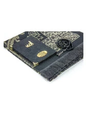 Canım Anneme Kadife Yasin Kitabı Çanta Boy İsim Plakalı Seccadeli Tesbihli Kutulu Siyah thumbnail 2