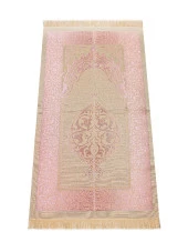 Lüks Açık Renk Osmanlı Tafta Seccade - 0210 - Pembe Renk - 1