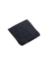 Flamlı Kare Pamuklu Örtü  - Siyah thumbnail 1