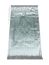 Çeyizlik Kutulu Astarlı Süngerli Hediyelik Kalın Kadife Seccade Mavi thumbnail 3