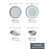 Keramika Stone Nordic Yemek Takımı 24 Parça 6 Kişilik 21426-27 - 5