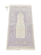 Mihraplı Şönil Lüks Seccade Mor thumbnail 1