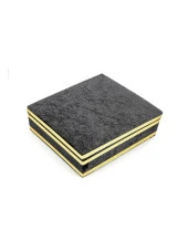 Özel Kadife Kaplı Sandık Kuranı Kerim ve Tesbih Dini Hediyelik Siyah-1330 thumbnail 1