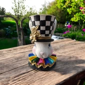 Tavşan Saksı Vazo, Decoratif Polyester Büyük Boy Saksı, Paskalya Tavşan Saksı - 3